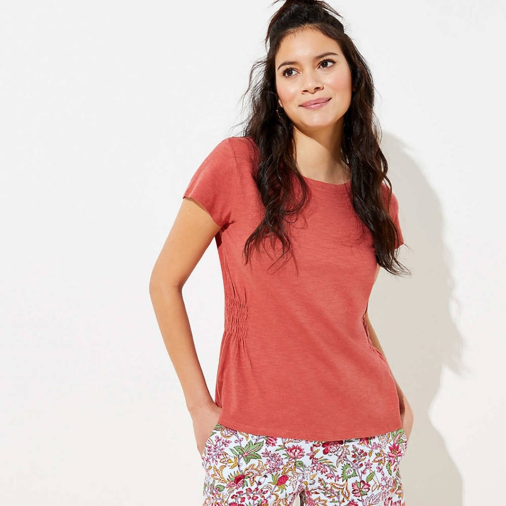 Loft Plus Smocked Waist Tee